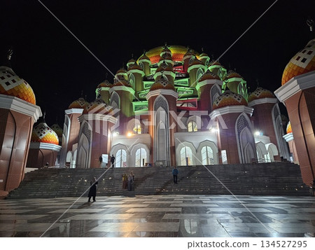 This is mosque dome in Makasar at night This is mosque dome in Makasar at night 134527295