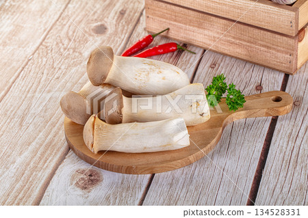 Asiam mushrooms raw eringi heap 134528331