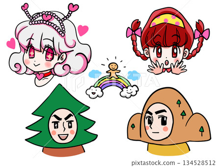 A fun illustration set recommended for icons A fun illustration set recommended for icons 134528512