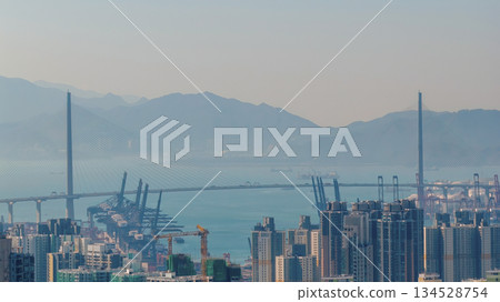 Dec 17 2025 Stonecutters Bridge Modern Cable Stayed Bridge Hong Kong 134528754