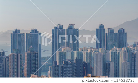 Dec 17 2025 West Kowloon Skyline Dramatic Urban Cityscape Hong Kong Dec 17 2025 West Kowloon Skyline Dramatic Urban Cityscape Hong Kong 134528755
