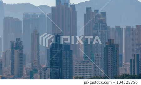 Dec 17 2025 West Kowloon Skyline Dramatic Urban Cityscape Hong Kong 134528756