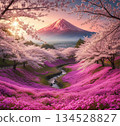 山區和河流在春天 134528827
