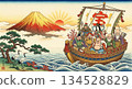 日出與寶船 134528829