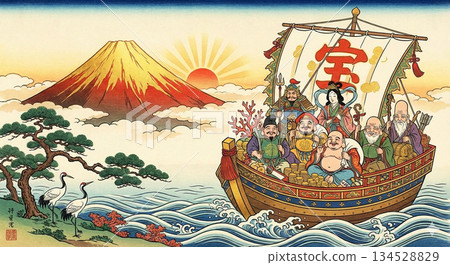 Sunrise and Treasure Ship Sunrise and Treasure Ship 134528829