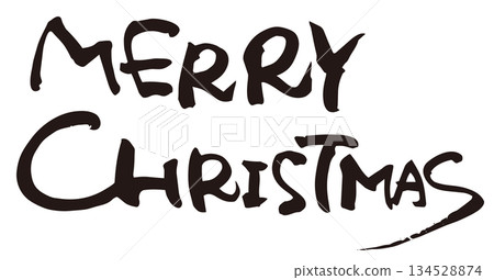 書法作品 矢量圖 聖誕快樂 134528874