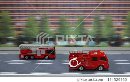 Emergency vehicle fire engine fire image 134529333