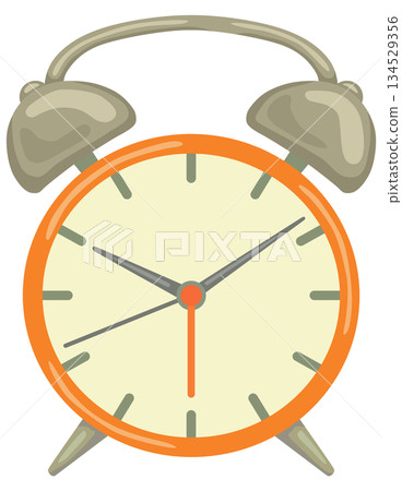 帶鈴鐺的鬧鐘插圖（向量圖） 134529356