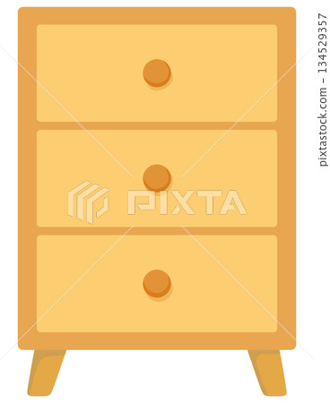Simple cabinet illustration vector material 134529357