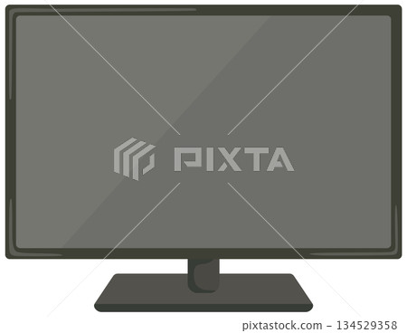 Illustration of a turned off TV vector material 134529358
