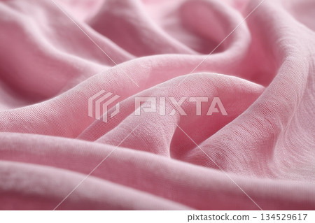Soft Pink Fabric With Smooth Texture Displayed in Natural Light 134529617