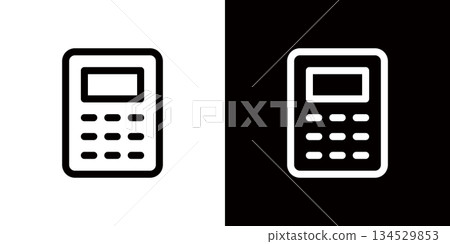 Icon representing a calculator and estimate Icon representing a calculator and estimate 134529853