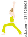 Yoga Hero Pose Green 134529908