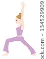 Yoga Hero Pose Purple 134529909