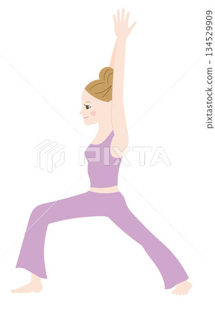 Yoga Hero Pose Purple Yoga Hero Pose Purple 134529909