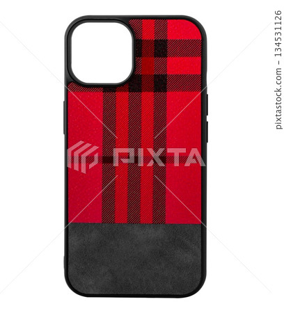 silicone case for phone, on white background in isolation 134531126