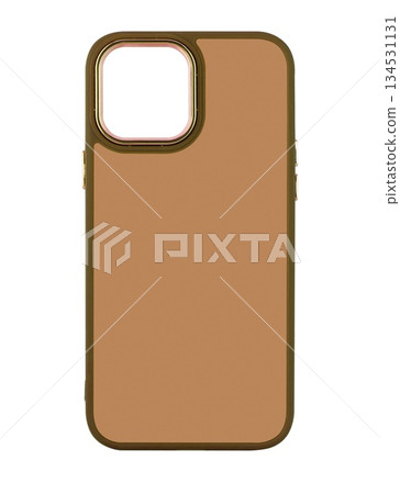 Silicone phone case on white background in insulation Silicone phone case on white background in insulation 134531131