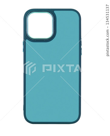 Silicone phone case on white background in insulation Silicone phone case on white background in insulation 134531137