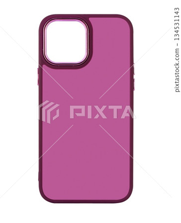 Silicone phone case on white background in insulation Silicone phone case on white background in insulation 134531143