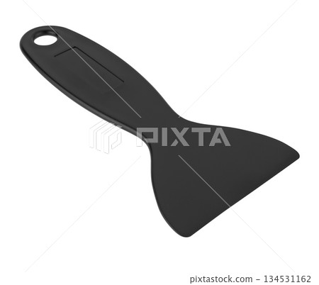 plastic spatula, tool, on white background in insulation 134531162