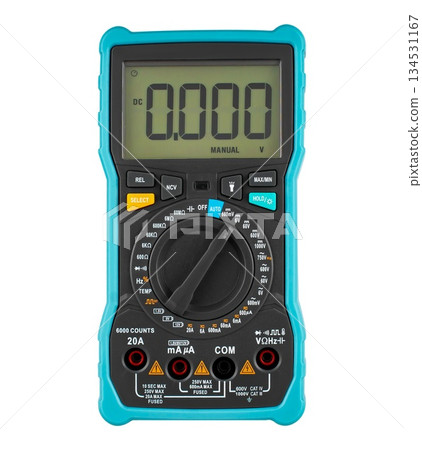 Multimeters, measuring instrument, on white background in insulation Multimeters, measuring instrument, on white background in insulation 134531167