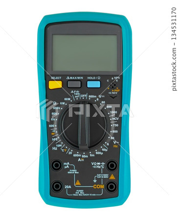 Multimeters, measuring instrument, on white background in insulation 134531170