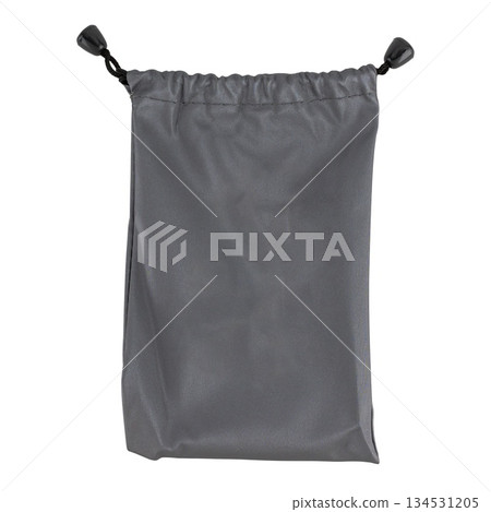 drawstring pouch for storing small valuables, on a white background in insulation drawstring pouch for storing small valuables, on a white background in insulation 134531205