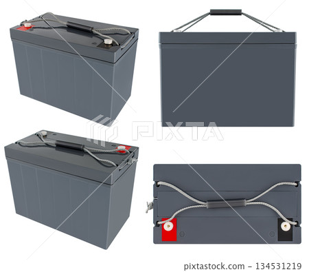 industrial gel battery, insulated on white background industrial gel battery, insulated on white background 134531219