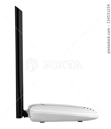 Wi-Fi network router, on a white background in isolation 134531254