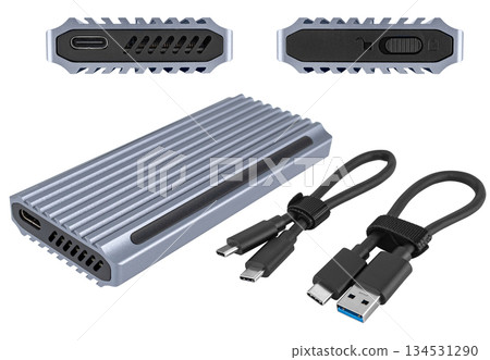 external hard drive, isolated on a white background external hard drive, isolated on a white background 134531290