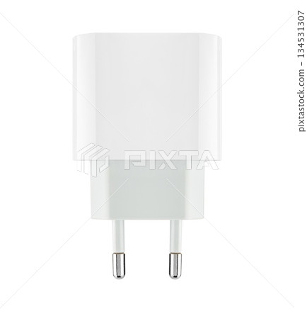 power adapter for the phone, on a white background in insulation power adapter for the phone, on a white background in insulation 134531307
