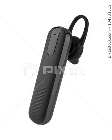 wireless headset for phone, earpiece, on white background in isolation 134531315