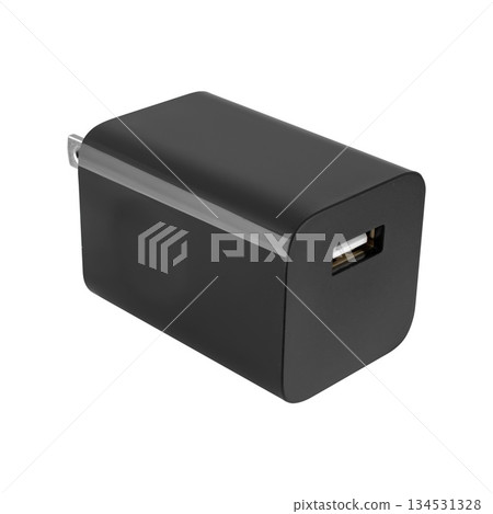 power adapter for phone, on white background in insulation power adapter for phone, on white background in insulation 134531328