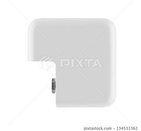 Power adapter for tablet laptop, on white background in insulation 134531362