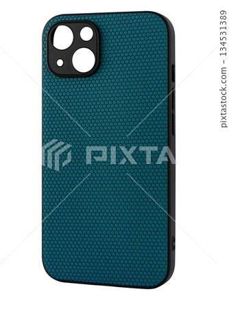 silicone phone case, on white background in insulation 134531389