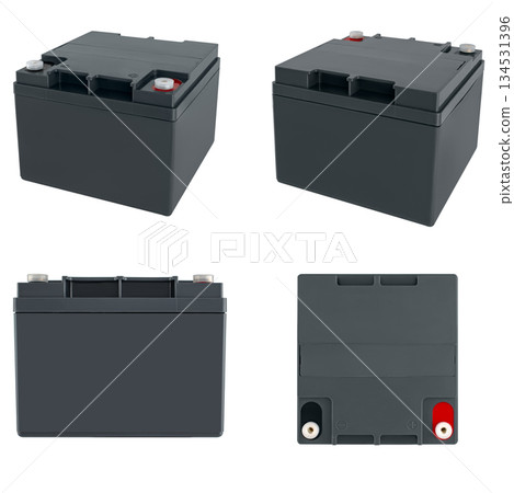 industrial Gel battery, on white background in insulation 134531396