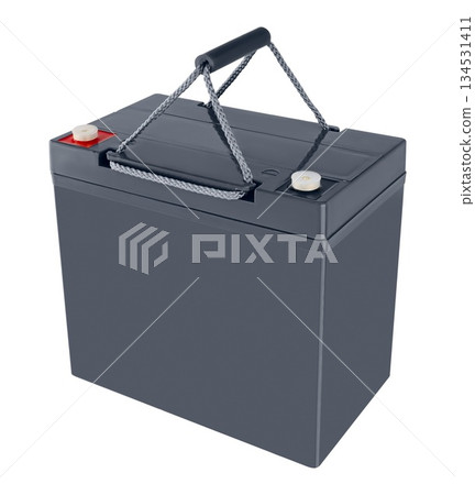 industrial gel battery, insulated on white background industrial gel battery, insulated on white background 134531411
