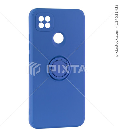 Silicone phone case, white background in insulation 134531432