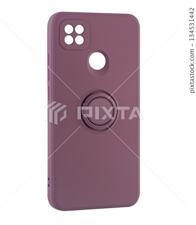 Silicone phone case, white background in insulation 134531442