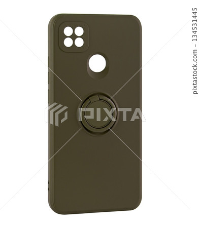 Silicone phone case, white background in insulation 134531445