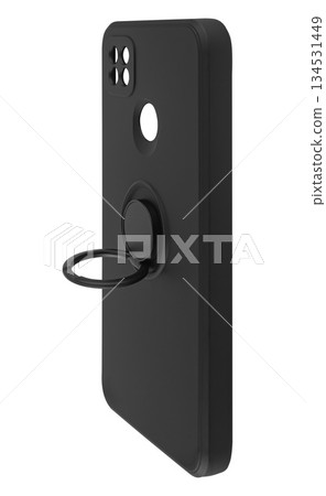 Silicone phone case, white background in insulation 134531449