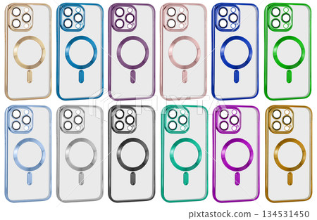 Silicone phone case, white background in insulation Silicone phone case, white background in insulation 134531450