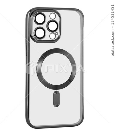 Silicone phone case, white background in insulation 134531451