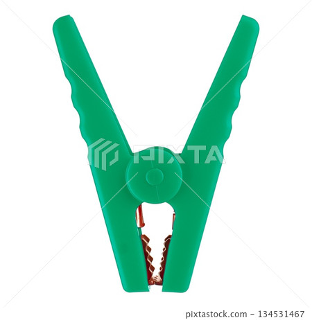 Clamps for electrical terminals, white background in insulation 134531467