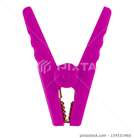 Clamps for electrical terminals, white background in insulation Clamps for electrical terminals, white background in insulation 134531468
