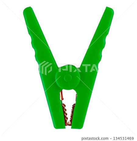 Clamps for electrical terminals, white background in insulation Clamps for electrical terminals, white background in insulation 134531469