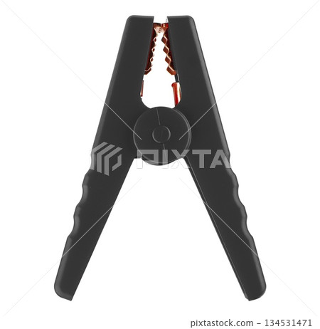 Clamps for electrical terminals, white background in insulation 134531471