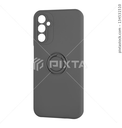 Silicone phone case, with ring holder, white background in insulation Silicone phone case, with ring holder, white background in insulation 134531510