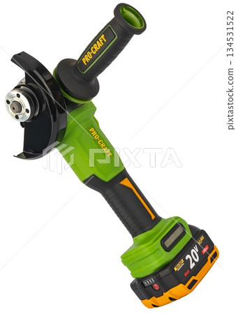 ProCraft professional cordless grinder with white background. ProCraft professional cordless grinder with white background. 134531522