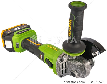 ProCraft professional cordless grinder with white background. ProCraft professional cordless grinder with white background. 134531523